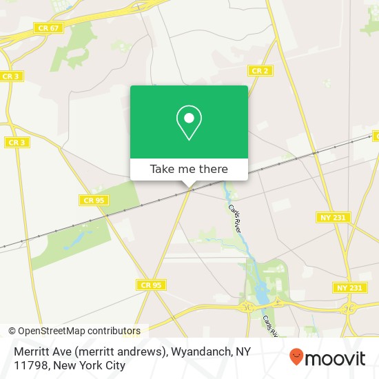 Mapa de Merritt Ave (merritt andrews), Wyandanch, NY 11798
