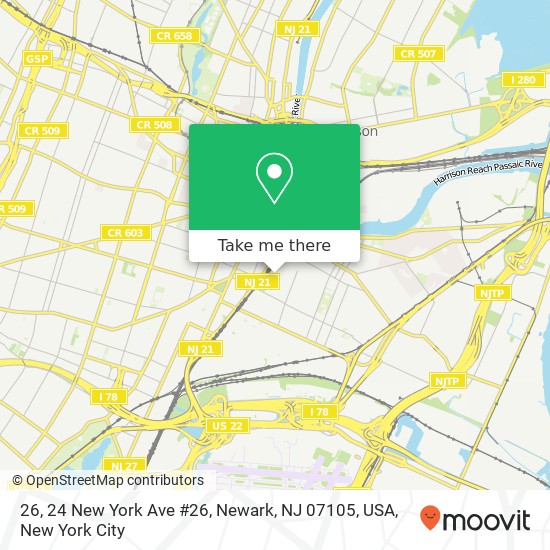 26, 24 New York Ave #26, Newark, NJ 07105, USA map