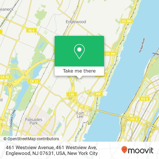 Mapa de 461 Westview Avenue, 461 Westview Ave, Englewood, NJ 07631, USA