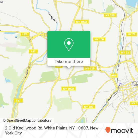 Mapa de 2 Old Knollwood Rd, White Plains, NY 10607