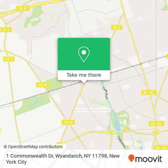 Mapa de 1 Commonwealth Dr, Wyandanch, NY 11798