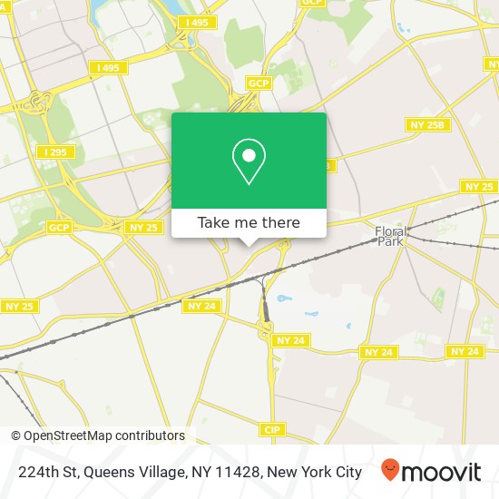 Mapa de 224th St, Queens Village, NY 11428