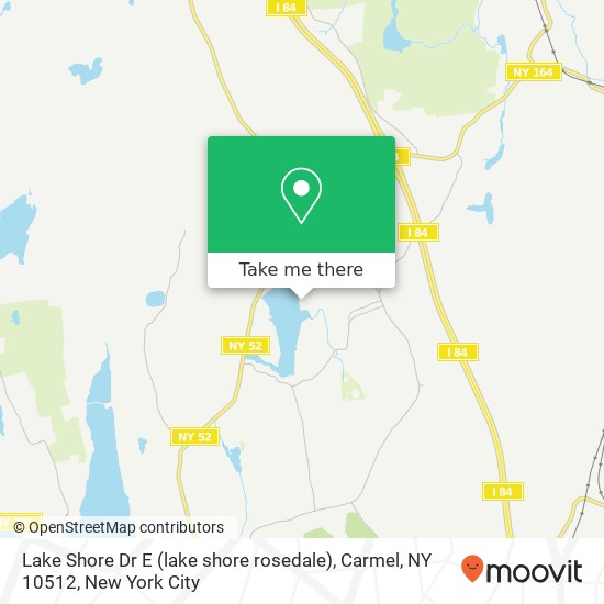 Mapa de Lake Shore Dr E (lake shore rosedale), Carmel, NY 10512