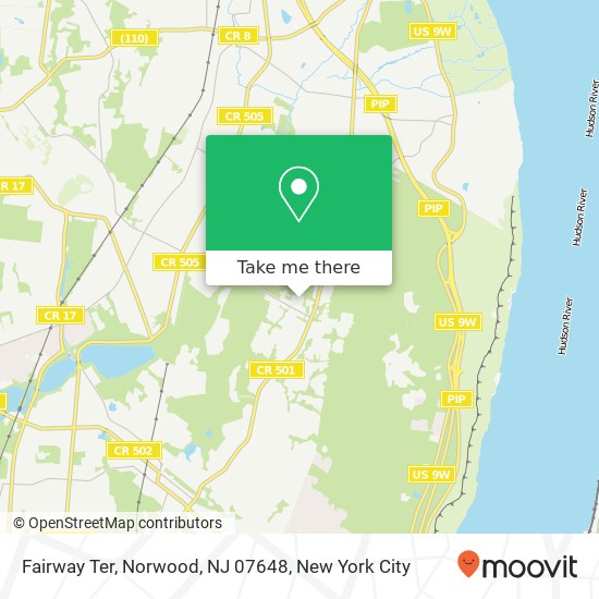 Mapa de Fairway Ter, Norwood, NJ 07648