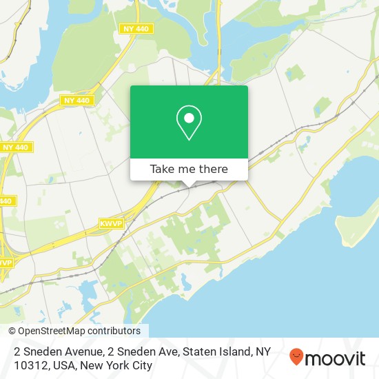 Mapa de 2 Sneden Avenue, 2 Sneden Ave, Staten Island, NY 10312, USA