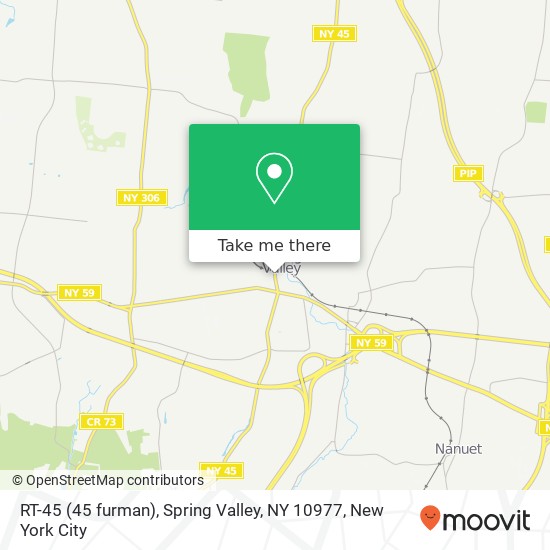 Mapa de RT-45 (45 furman), Spring Valley, NY 10977