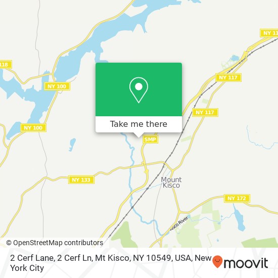 Mapa de 2 Cerf Lane, 2 Cerf Ln, Mt Kisco, NY 10549, USA