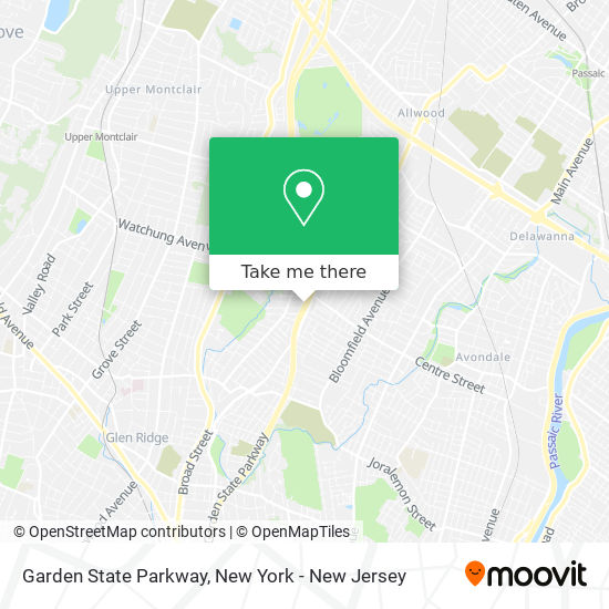 Garden State Parkway map