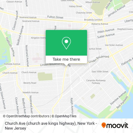 Church Ave (church ave kings highway) map