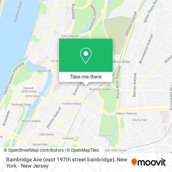 Mapa de Bainbridge Ave (east 197th street bainbridge)