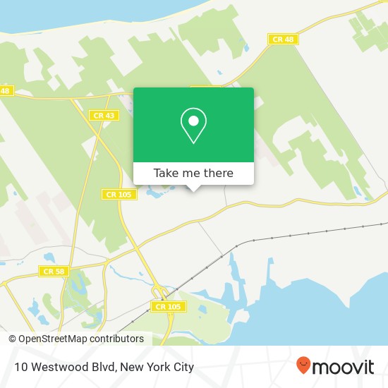 Mapa de 10 Westwood Blvd, Riverhead, NY 11901