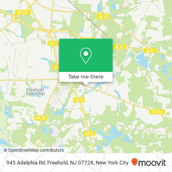 945 Adelphia Rd, Freehold, NJ 07728 map