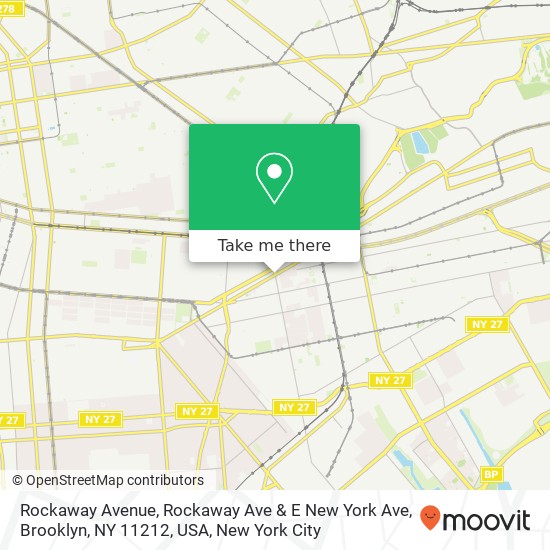 Mapa de Rockaway Avenue, Rockaway Ave & E New York Ave, Brooklyn, NY 11212, USA
