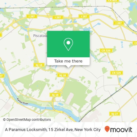 A Paramus Locksmith, 15 Zirkel Ave map