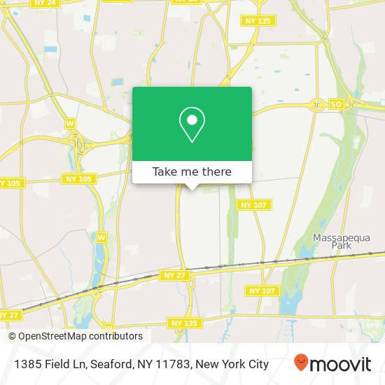 1385 Field Ln, Seaford, NY 11783 map