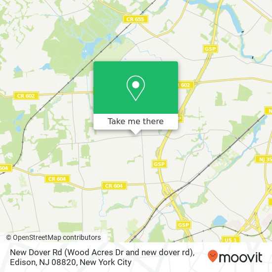 New Dover Rd (Wood Acres Dr and new dover rd), Edison, NJ 08820 map