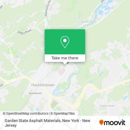 Garden State Asphalt Materials map