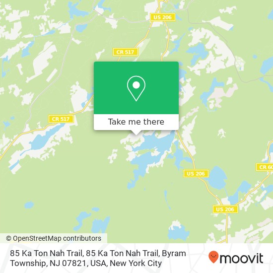 85 Ka Ton Nah Trail, 85 Ka Ton Nah Trail, Byram Township, NJ 07821, USA map