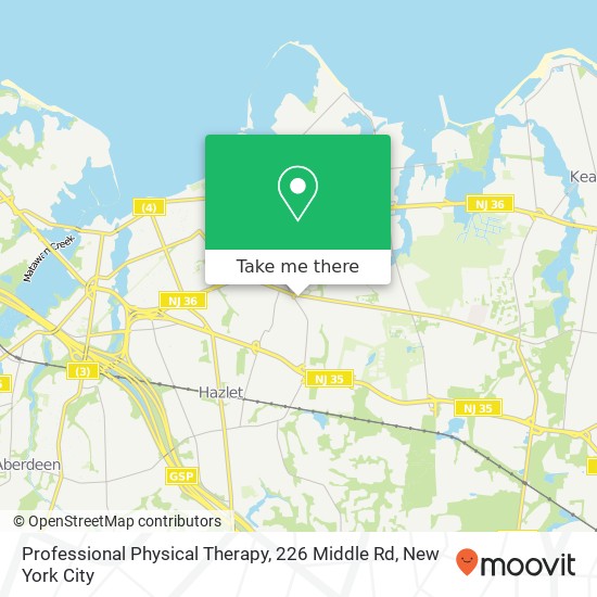 Professional Physical Therapy, 226 Middle Rd map