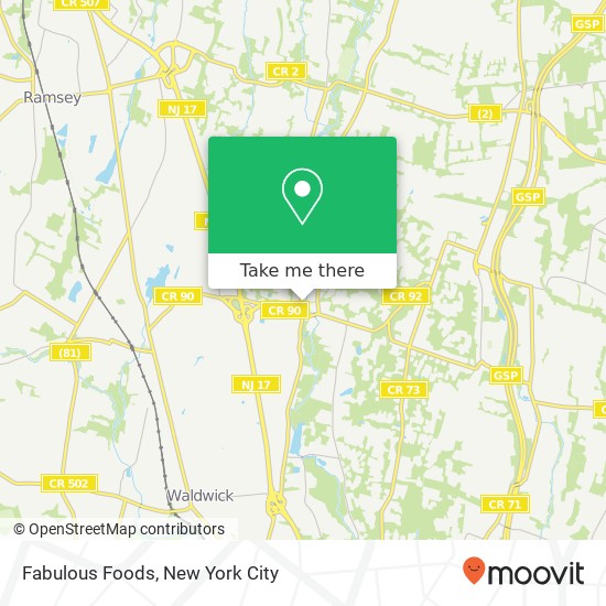 Mapa de Fabulous Foods