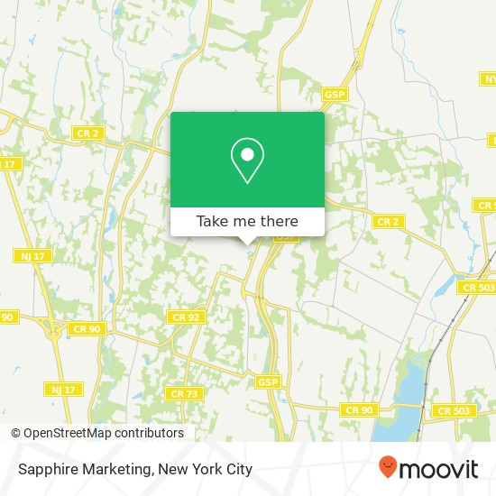 Sapphire Marketing, 50 Tice Blvd map
