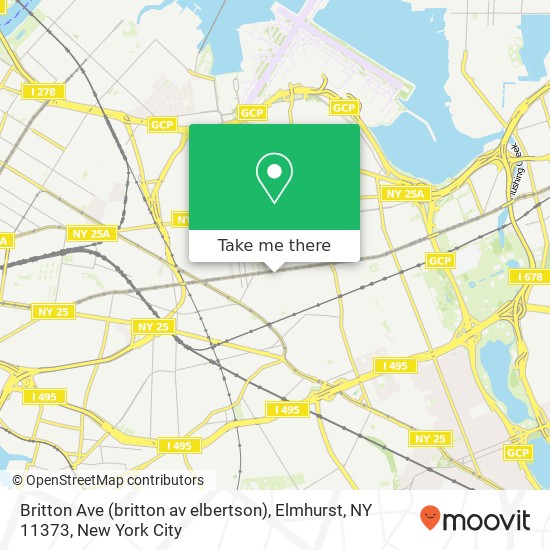 Britton Ave (britton av elbertson), Elmhurst, NY 11373 map