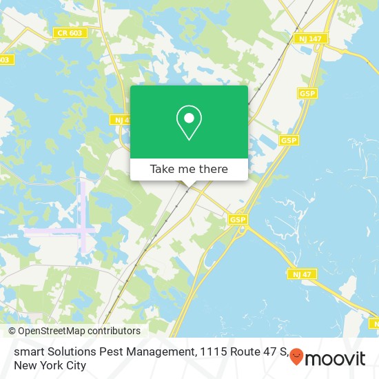 Mapa de smart Solutions Pest Management, 1115 Route 47 S