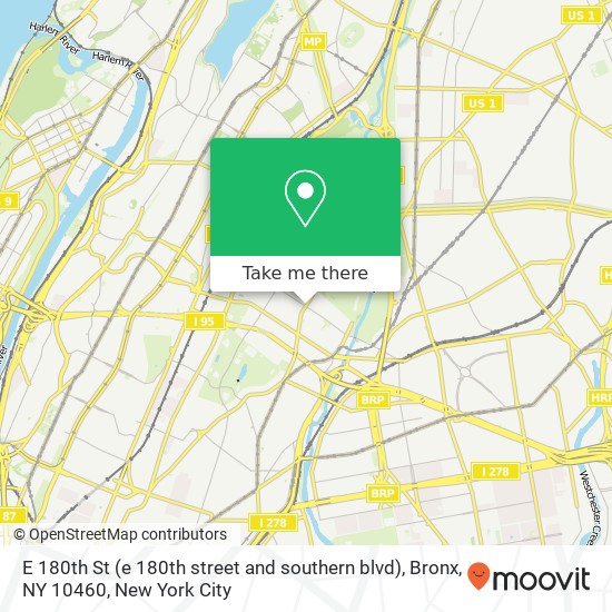 E 180th St (e 180th street and southern blvd), Bronx, NY 10460 map
