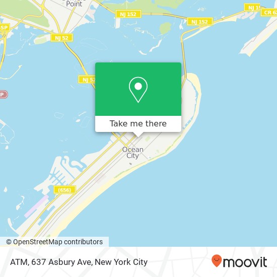 Mapa de ATM, 637 Asbury Ave