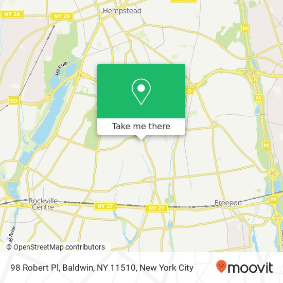 98 Robert Pl, Baldwin, NY 11510 map
