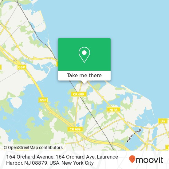164 Orchard Avenue, 164 Orchard Ave, Laurence Harbor, NJ 08879, USA map