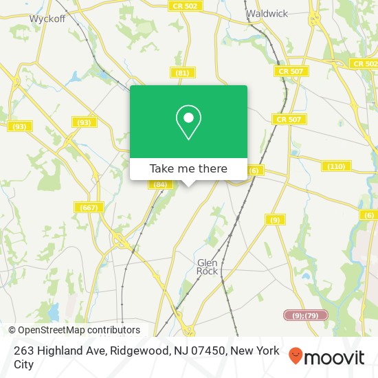 263 Highland Ave, Ridgewood, NJ 07450 map