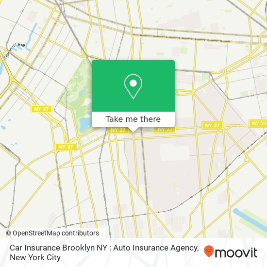 Mapa de Car Insurance Brooklyn NY : Auto Insurance Agency, Rogers Ave