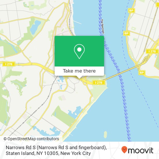 Mapa de Narrows Rd S (Narrows Rd S and fingerboard), Staten Island, NY 10305