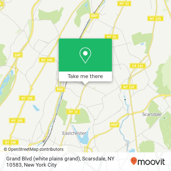 Mapa de Grand Blvd (white plains grand), Scarsdale, NY 10583