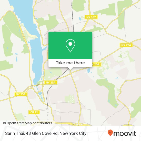 Mapa de Sarin Thai, 43 Glen Cove Rd