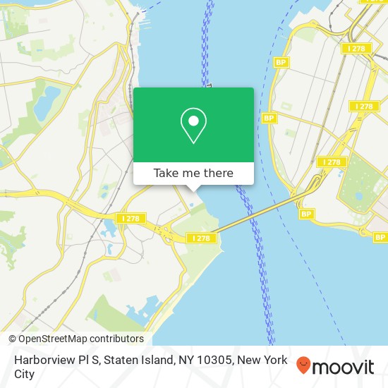 Mapa de Harborview Pl S, Staten Island, NY 10305