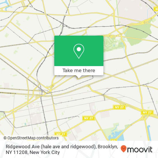 Mapa de Ridgewood Ave (hale ave and ridgewood), Brooklyn, NY 11208