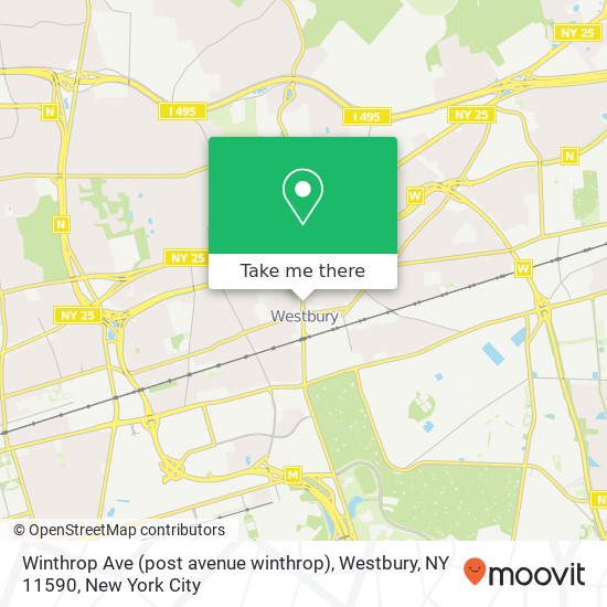 Mapa de Winthrop Ave (post avenue winthrop), Westbury, NY 11590