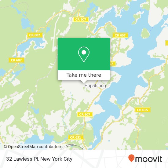 Mapa de 32 Lawless Pl, Hopatcong, NJ 07843