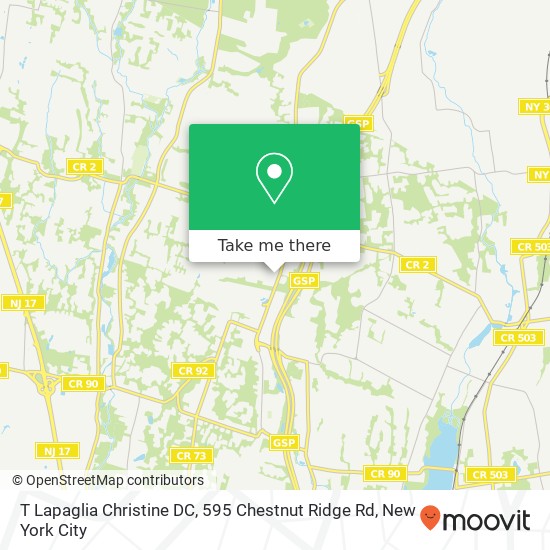 Mapa de T Lapaglia Christine DC, 595 Chestnut Ridge Rd