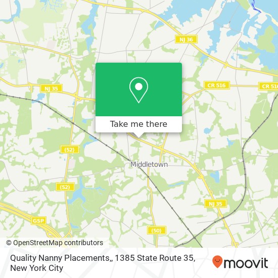 Mapa de Quality Nanny Placements,, 1385 State Route 35
