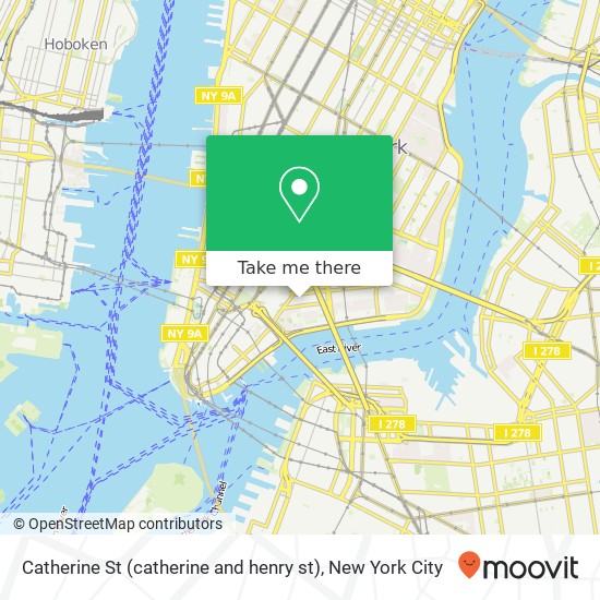 Mapa de Catherine St (catherine and henry st), New York, NY 10002