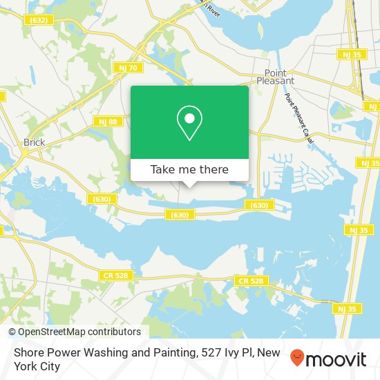 Mapa de Shore Power Washing and Painting, 527 Ivy Pl