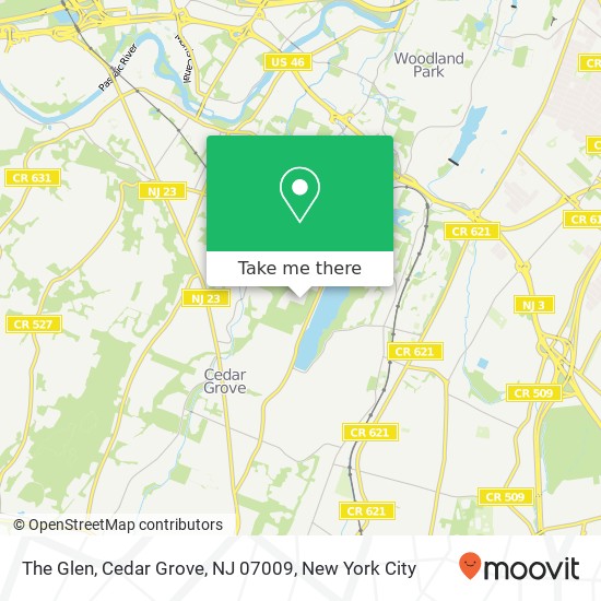 Mapa de The Glen, Cedar Grove, NJ 07009