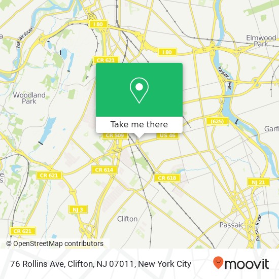76 Rollins Ave, Clifton, NJ 07011 map