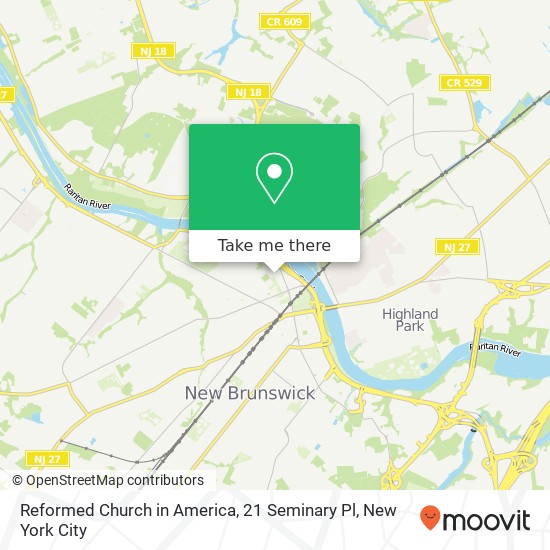 Mapa de Reformed Church in America, 21 Seminary Pl