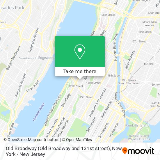 Mapa de Old Broadway (Old Broadway and 131st street)