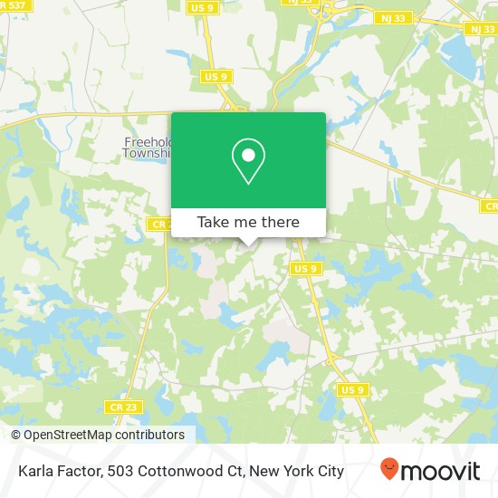 Karla Factor, 503 Cottonwood Ct map