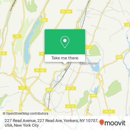 Mapa de 227 Read Avenue, 227 Read Ave, Yonkers, NY 10707, USA